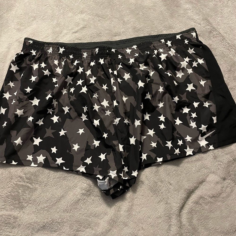 Nike Black and White Star Athletic Shorts